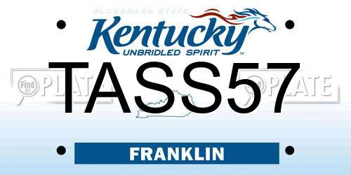 TASS57 Kentucky License Plate