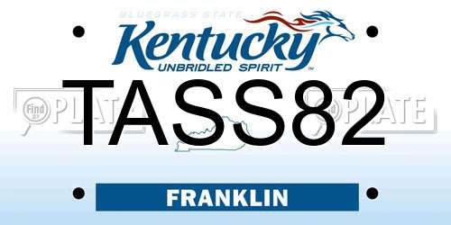 TASS82 Kentucky License Plate