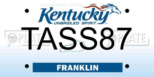 TASS87 Kentucky License Plate