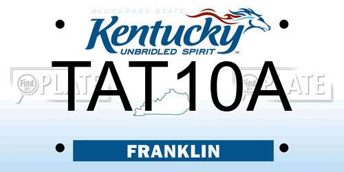 TAT10A Kentucky License Plate