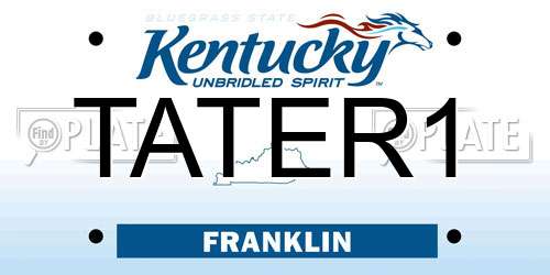 TATER1 Kentucky License Plate
