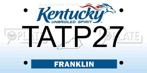 TATP27 Kentucky License Plate