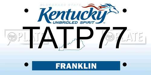 TATP77 Kentucky License Plate