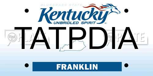 TATPDIA Kentucky License Plate