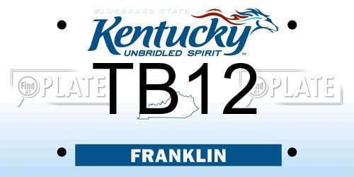 TB12 Kentucky License Plate