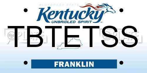 TBTETSS Kentucky License Plate