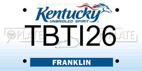 TBTI26 Kentucky License Plate