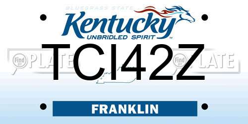 TCI42Z Kentucky License Plate