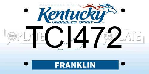 TCI472 Kentucky License Plate