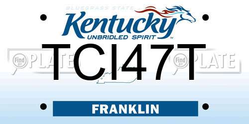 TCI47T Kentucky License Plate