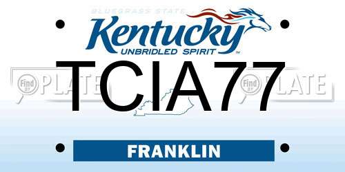 TCIA77 Kentucky License Plate