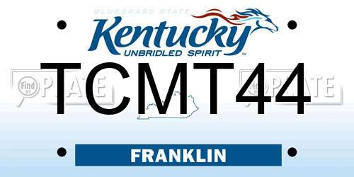 TCMT44 Kentucky License Plate
