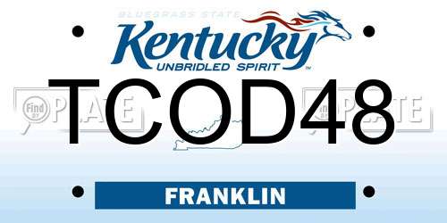 TCOD48 Kentucky License Plate