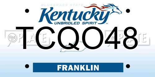 TCQO48 Kentucky License Plate