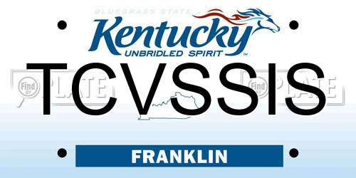 TCVSSIS Kentucky License Plate