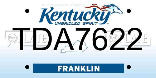 TDA7622 Kentucky License Plate