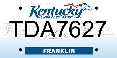 TDA7627 Kentucky License Plate
