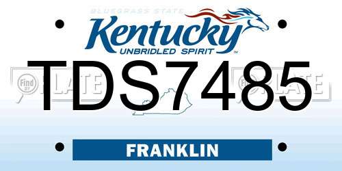 TDS7485 Kentucky License Plate