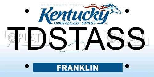TDSTASS Kentucky License Plate