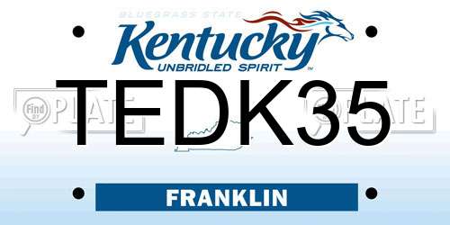 TEDK35 Kentucky License Plate