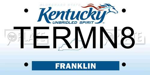 TERMN8 Kentucky License Plate