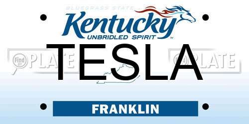 TESLA Kentucky License Plate