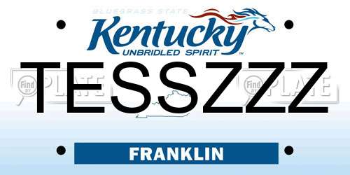 TESSZZZ Kentucky License Plate