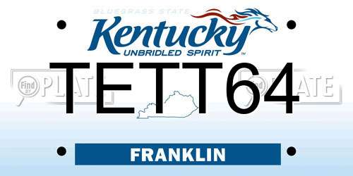 TETT64 Kentucky License Plate