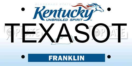 TEXASOT Kentucky License Plate