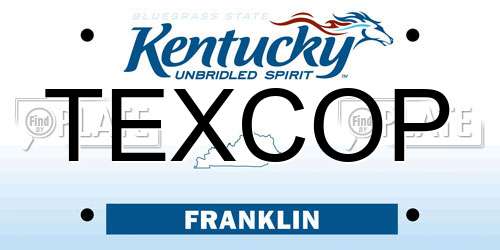 TEXCOP Kentucky License Plate