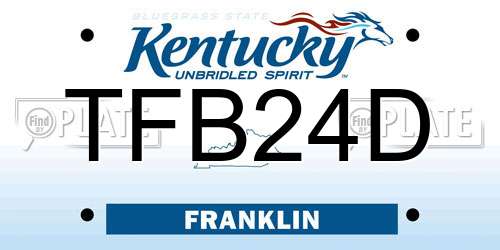 TFB24D Kentucky License Plate