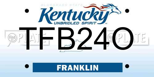 TFB24O Kentucky License Plate
