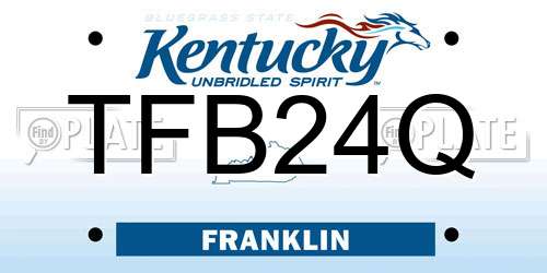TFB24Q Kentucky License Plate