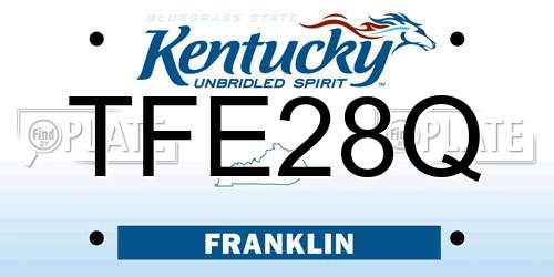 TFE28Q Kentucky License Plate