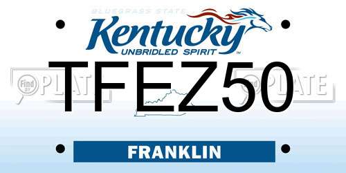 TFEZ50 Kentucky License Plate