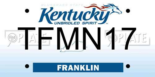 TFMN17 Kentucky License Plate