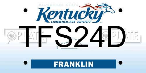 TFS24D Kentucky License Plate