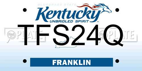 TFS24Q Kentucky License Plate