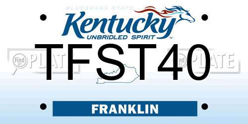 TFST40 Kentucky License Plate