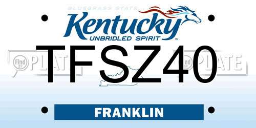 TFSZ40 Kentucky License Plate