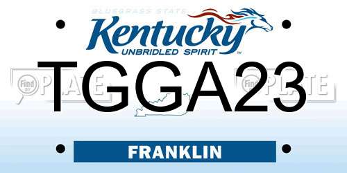 TGGA23 Kentucky License Plate