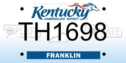 TH1698 Kentucky License Plate