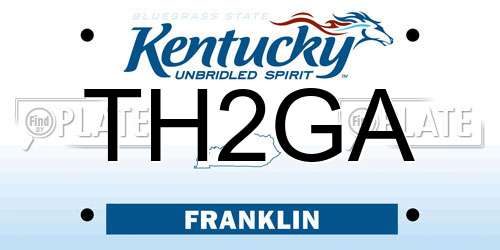 TH2GA Kentucky License Plate