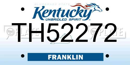 TH52272 Kentucky License Plate