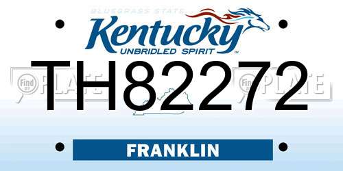 TH82272 Kentucky License Plate