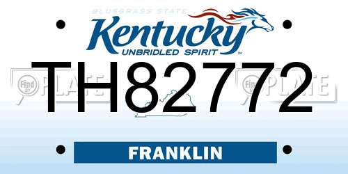 TH82772 Kentucky License Plate