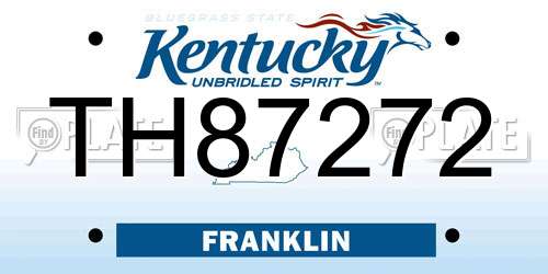 TH87272 Kentucky License Plate