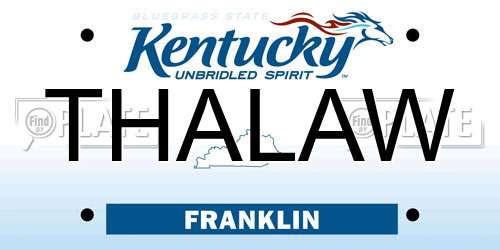 THALAW Kentucky License Plate