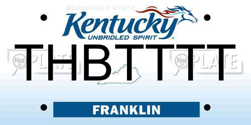 THBTTTT Kentucky License Plate