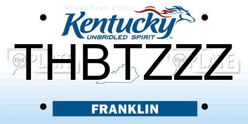 THBTZZZ Kentucky License Plate